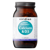 VIRIDIAN High Potency Calcium & D3 (Vápník s vitamínom D3) 90 kapsúl