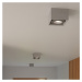 Sivé stropné svietidlo 14x14 cm Postiga – Nice Lamps