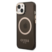 Guess Translucent MagSafe Kompatibilný Zadný Kryt pre iPhone 14 Max Black