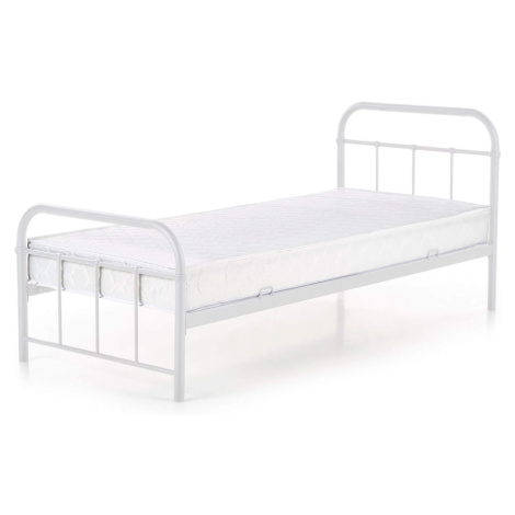 HL Jednolôžková kovová posteľ Linda 90x200 - biela