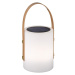 Bielo-hnedá LED stolová lampa (výška 34 cm) Bari – Fischer &amp; Honsel