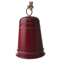 Kovový závesný zvonček Ringle červená, 12 x 20 cm