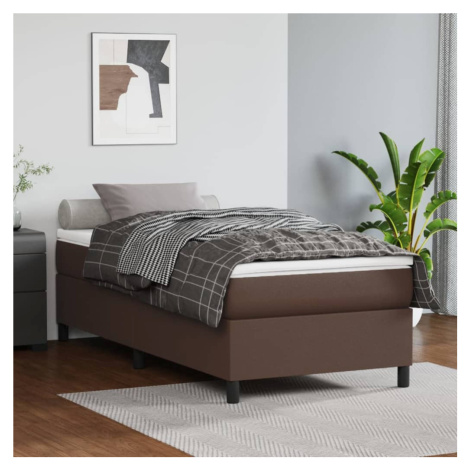 vidaXL Rám na boxspring posteľ, hnedý 80x200 cm, umelá koža