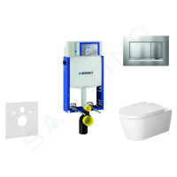 GEBERIT - Kombifix Modul na závesné WC s tlačidlom Sigma30, matný chróm/chróm + Duravit ME by St