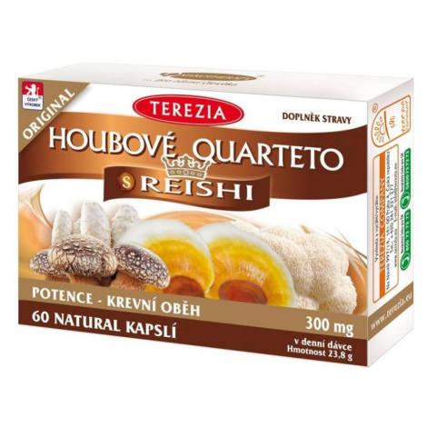 TEREZIA Hubové Quarteto s reishi 60 kapsúl