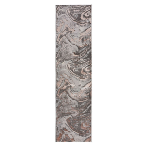 Sivo-béžový behúň 80x300 cm Marbled – Flair Rugs