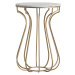 Estila Art-deco luxusný príručný stolík Tweng s kruhovou mramorovou doskou 42cm