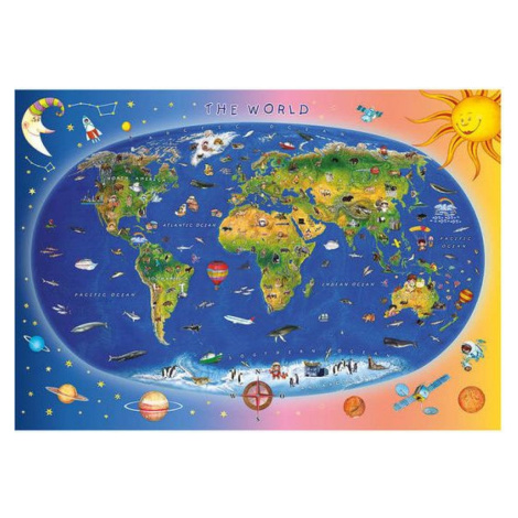 Dino Puzzle Dětská mapa 300 XL dielikov