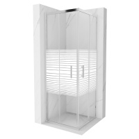 Sprchový kút MEXEN RIO transparentný/prúžky, 70x70 cm