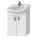 Kúpeľňová skrinka s umývadlom Jika Lyra plus 53x29,2x75 cm biela H4519514323001
