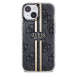 Guess IML 4G Gold Stripe Zadný Kryt pre iPhone 15 Black