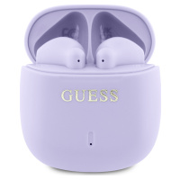 Guess Printed Classic Logo TWS Bezdrôtové Slúchadlá, Fialové