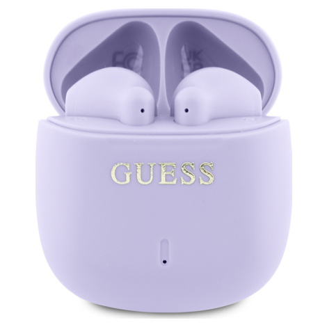 Guess Printed Classic Logo TWS Bezdrôtové Slúchadlá, Fialové