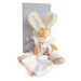 Plyšový zajačik Bunny White Lapin de Sucre Doudou et Compagnie hnedý 31 cm v darčekovom balení o