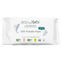 ECO BY NATY Vlhčené obrúsky Naty bez vône - splachovateľné 56 ks