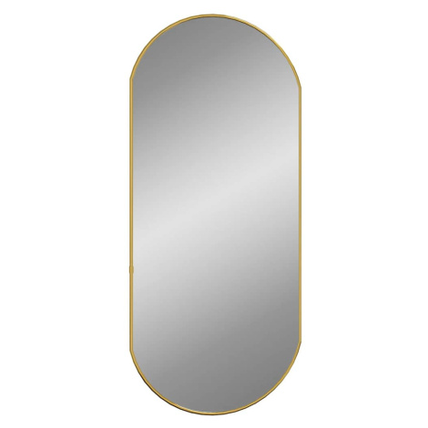 vidaXL Nástenné zrkadlo zlaté 80x35 cm okrúhle