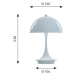 Louis Poulsen Panthella Portable V2 LED light blue