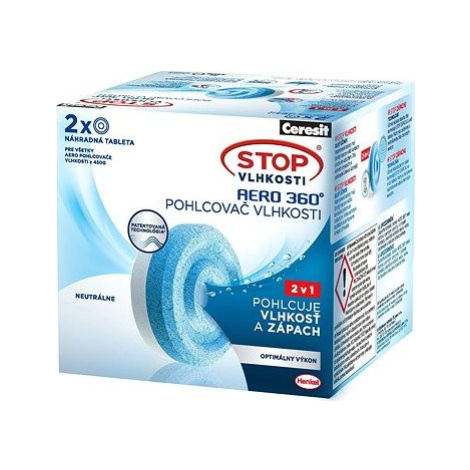 Stop vlhkosti Aero 360° 2 v 1, 2× 450 g, náhradné tablety