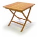 Divero 32596 Drevený záhradný stôl, teakové drevo, 80 x 80 cm