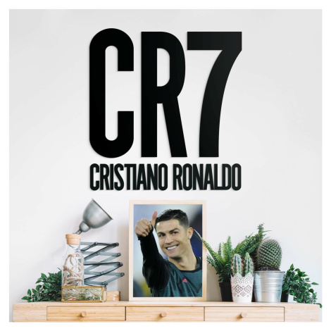 Drevený obraz loga - CR7 Cristiano Ronaldo, Čierna