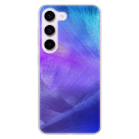 Odolné silikónové puzdro iSaprio - Purple Feathers - Samsung Galaxy S23 5G