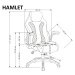 Kancelářská židle Hamlet černo-šedá