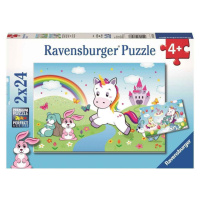 Ravensburger Puzzle Rozprávkový jednorožec 2 x 24 dielikov