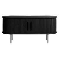 Čierny TV stolík v dekore duba 120x56 cm Nola – Unique Furniture