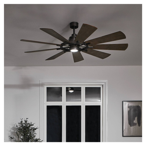 Stropný LED ventilátor Gentry biela/orech tmavá KICHLER