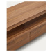 TV stolík z tíkového dreva v prírodnej farbe 200x50 cm Sashi – Kave Home