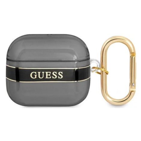 Obal Guess  GUA3HHTSK AirPods 3 cover black Strap Collection (GUA3HHTSK)