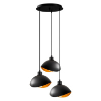 Čierne závesné svietidlo s kovovým tienidlom ø 50 cm Sivani – Opviq lights