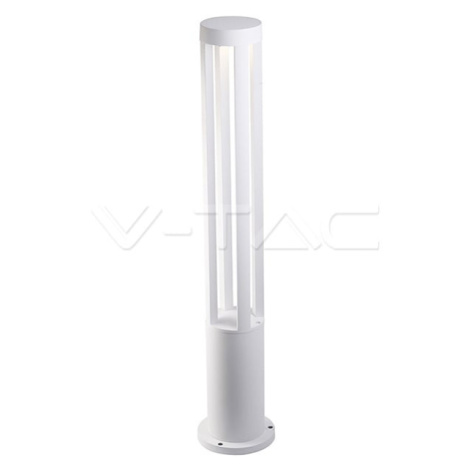Záhradné LED stĺpikové svietidlo 10W, 5000K, 450lm, 80cm, IP65, biele VT-820 (V-TAC)