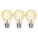 LUUMR Smart LED žiarovka sada 3 žiaroviek E27 A60 4,9 W jantárová Tuya
