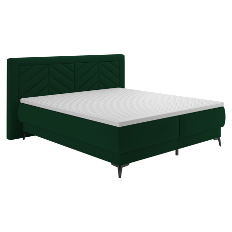 Boxspringová posteľ, 180x200, zelená, OPTIMA A Tempo Kondela
