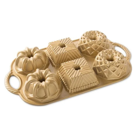 NW Prémiové zlaté mini bundt koláče so 6 formami 3,5 šálky zlaté - Nordic Ware - Nordic Ware
