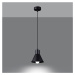 Čierne závesné svietidlo s kovovým tienidlom 14x14 cm Martina - Nice Lamps