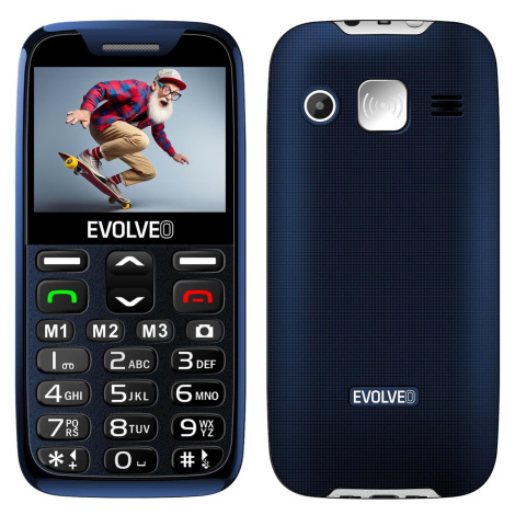 EVOLVEO EasyPhone XR, mobilný telefón pre seniorov s nabíjacím stojanom, modrý