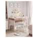 Písací stôl beauty - béžová/ružová