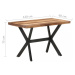 Jedálenský stôl masívne drevo / oceľ Dekorhome 180x90x75 cm,Jedálenský stôl masívne drevo / oceľ