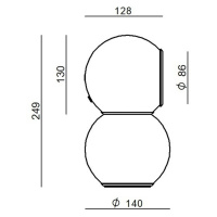 Stilnovo Gravitino stolová LED lampa magnet, sivá