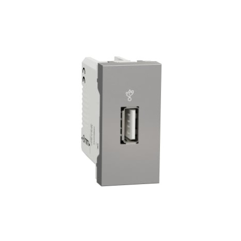 Unica - USB 2.0 datový konektor, 1M, Aluminium