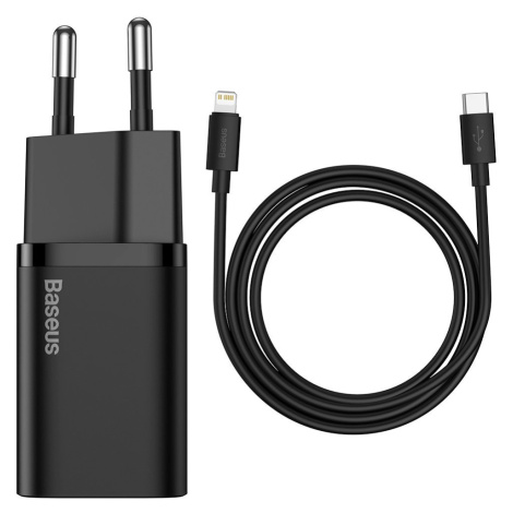 BASEUS Nabíjačka USB-C Baseus Super Si Quick Charger 1C 20W s káblom Lightning 100 cm