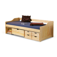 HALMAR Maxima 2 90 drevená jednolôžková posteľ s roštom borovica