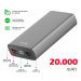 SWISSTEN Aluminum Power Bank 20000mAh 20W Power Delivery Grey