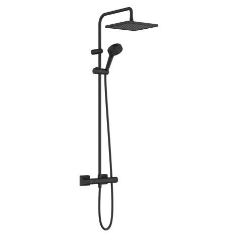 Hansgrohe Vernis Shape, Showerpipe 240 1jet EcoSmart 9 l, s termostatom, čierna matná, HAN-26429