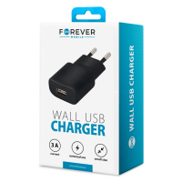 Sieťová nabíjačka Forever TC-01 USB 3A čierna