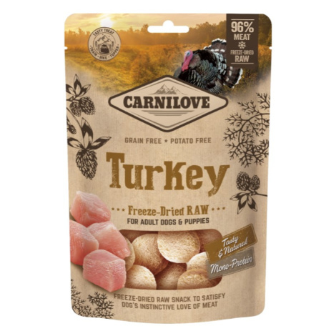 Carnilove Freeze-Dried Raw Turkey maškrta pre psov 60g