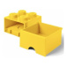 LEGO® úložný box 4 - so zásuvkou žltá  250 x 250 x 180 mm