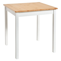 Jedálenský stôl z borovicového dreva s bielou konštrukciou Bonami Essentials Sydney, 70 x 70 cm